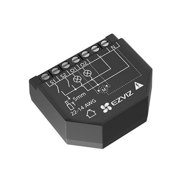 EZVIZ EZVIZ-51 CS-T36-R100-WM Relé WiFi Inteligente Color Preto Controle de Iluminação Sem Fio. Medição de consumo elétrico. 
