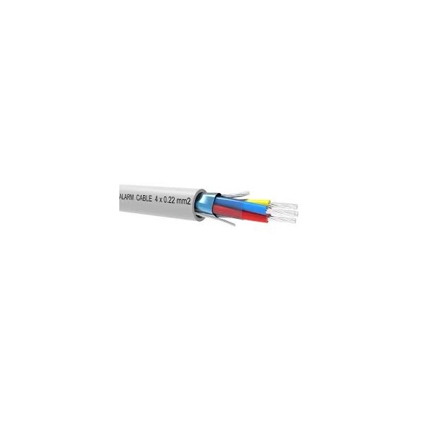 Comprar BYSECUR BYSECUR-181 Rollo 100m de cable flexible 4 hilos apantallado libre halógenos (4x0,22 AL/M HF) BSC21545
