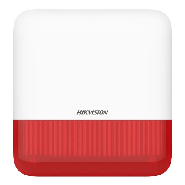 Comprar HIKVISION ALARMS HIK-ALARM-77 Sirena inalámbrica de exterior compatible 868 Mhz Hikvision AXPRO Indicador Rojo DS-PS1-E-