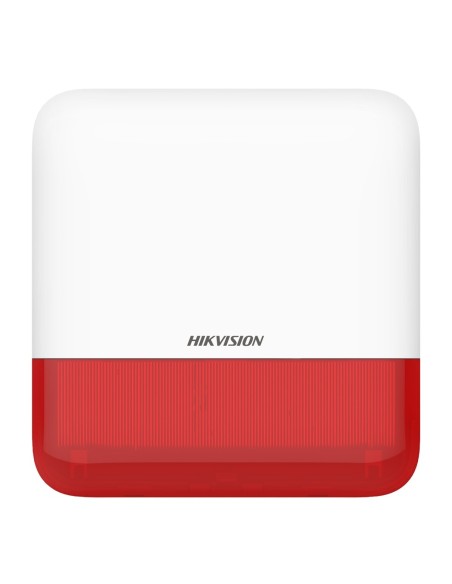 Comprar HIKVISION ALARMS HIK-ALARM-77 Sirena inalámbrica de exterior compatible 868 Mhz Hikvision AXPRO Indicador Rojo DS-PS1-E-