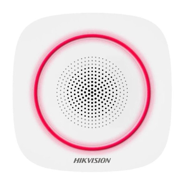 Comprar HIKVISION ALARMS HIK-ALARM-243 Sirena inalámbrica de interior compatible 868 Mhz Hikvision AXPRO Indicador Rojo DS-PS1-I