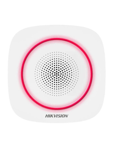 Comprar HIKVISION ALARMS HIK-ALARM-243 Sirena inalámbrica de interior compatible 868 Mhz Hikvision AXPRO Indicador Rojo DS-PS1-I
