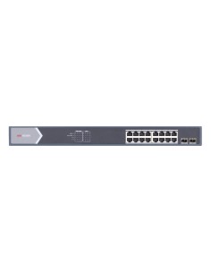 Comprar HIKVISION TRANSMISION AND DISPLAY HIK-T&D-35 Switch 16 puertos PoE 10/100/1000 Mbps 2 Puertos SFP Uplink Hik ProConnect 