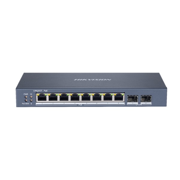 Comprar HIKVISION TRANSMISION AND DISPLAY HIK-T&D-42 Switch 8 puertos PoE+ 10/100/1000 Mbps 2 Puertos SFP Uplink Gestión intelig