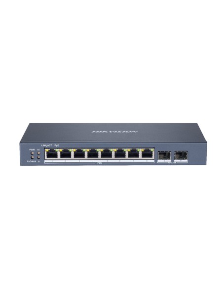 Comprar HIKVISION TRANSMISION AND DISPLAY HIK-T&D-42 Switch 8 puertos PoE+ 10/100/1000 Mbps 2 Puertos SFP Uplink Gestión intelig