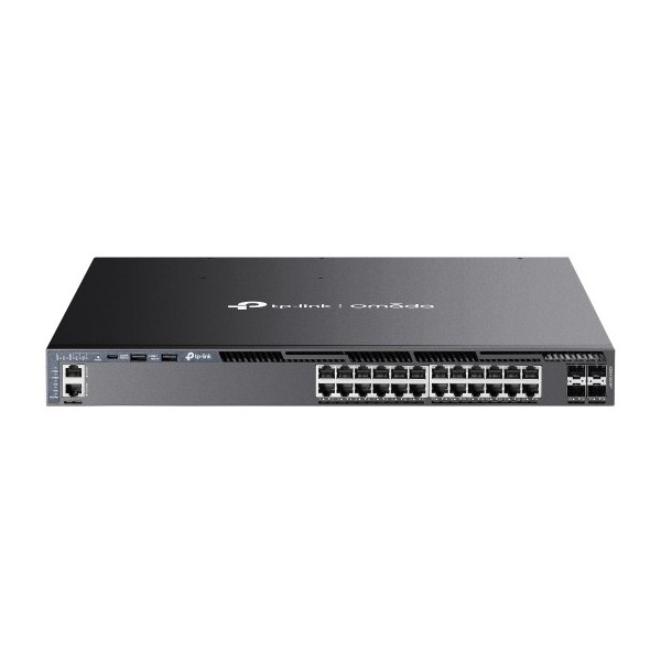 TP-LINK TPLINK-179 Managed Switch Omada L3 stackbar mit 24 Gigabit-Ports PoE+ und 4 10-GB-Ports