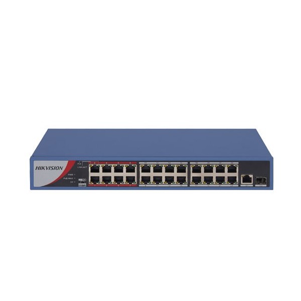 Kaufen HIKVISION ACCESSORIES HIK-126 Switch Hikvision 24 Ports PoE 10/100M RJ45, 1 Gigabit-RJ45-Port, 1 Gigabit-SFP-Port,