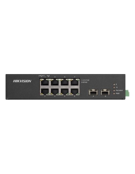 Comprar HIKVISION TRANSMISION AND DISPLAY HIK-T&D-47 Switch Hi-PoE no administrado Gigabit 8 puertos Rango temperatura extendida