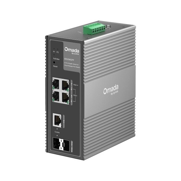 Comprar TP-LINK TPLINK-120 Switch Industrial Omada Gestionable 6 Puertos Gigabit, 3 Puertos PoE+ y 1 Puerto PoE++ IES206GPP