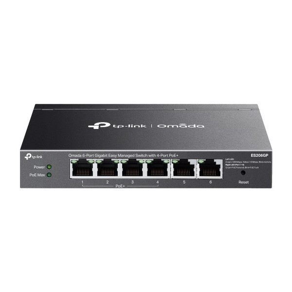 Comprar TP-LINK TPLINK-119 Switch Omada Gestionable 6 Puertos Gigabit 4 Puertos PoE+ ES206GP
