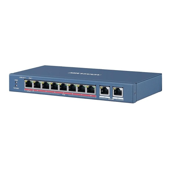 Acheter HIKVISION TRANSMISION AND DISPLAY commutateur HIK-T&D-62 PoE 100 Mbps 8 ports 7P PoE 300 m + 1P Hi-PoE 2P RJ45 Gigabit n