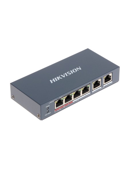 Comprar HIKVISION TRANSMISION AND DISPLAY HIK-T&D-51 Switch POE 4 puertos 100Mbps Hikvision DS-3E0106HP-E