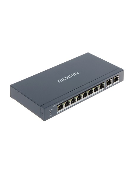 Transmissão de Hikvision e exibição HIK-T & D-52 DS-3E0310P-E / M Switch Poe 8 Portas 100Mbps 2P Gigabit RJ45 Não-gerenciado Hik