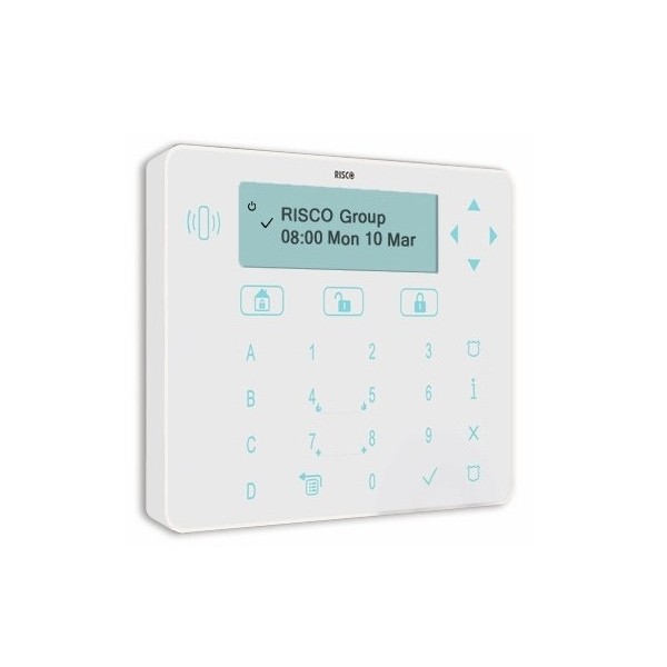 Comprar RISCO RISCO-160 Teclado táctil Elegant con Lector de Proximidad de Grado 3, blanco, para  LightSYS+ (no incluye tags de 