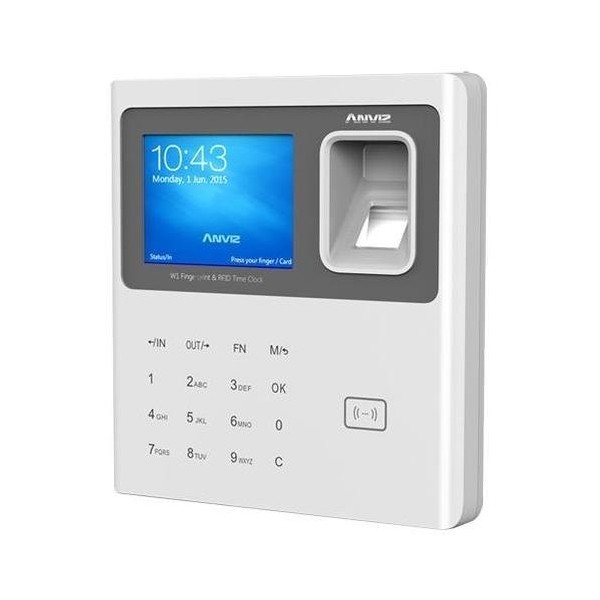 Anviz Anviz-6 W1-PRO-WIFI Terminal de Controle de Presença ANVIZ W1PRO Biométrico, Teclado, 125KHz