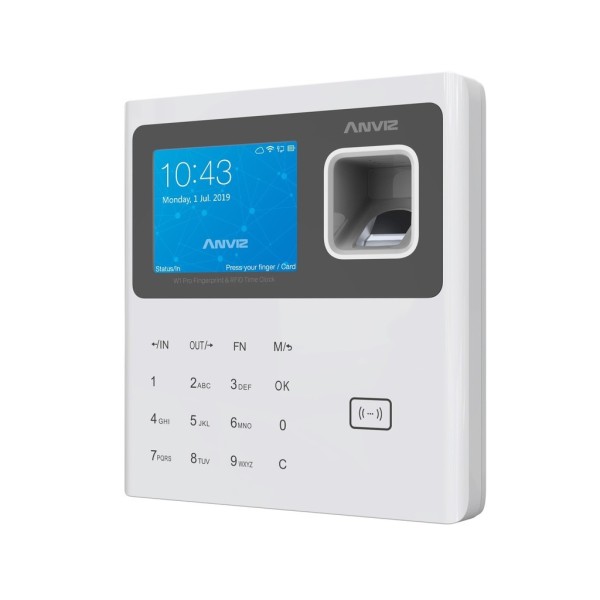 Anviz Anviz-6 W1-PRO-WIFI Terminal de Controle de Presença ANVIZ W1PRO Biométrico, Teclado, 125KHz