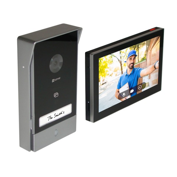 Ezviz Ezviz-52 CS-HP7-R100-1W2TFC Inteligente Doméstico Video Player WiFi (Monitor) 2 Fio Câmera Exterior 2 em 1. Resolução 2