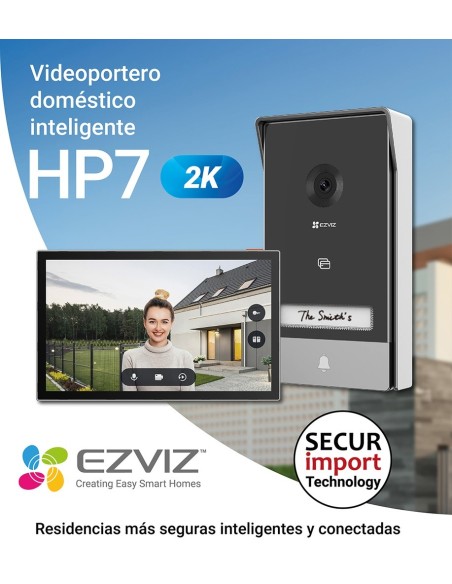 Comprar EZVIZ EZVIZ-52 Videoportero doméstico inteligente Wifi (monitor) 2 hilos Cámara exterior 2 en 1. Resolución 2K. Visión n