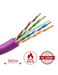 Acquistare SAFIRE UTP6-305-BC-LSZH-DCA-PU Cavo UTP rigido senza alogeni - Categoria 6 - Conforme al test Fluke 90 m - Conduttore