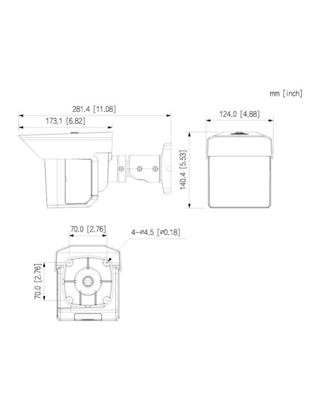 Acheter DAHUA IPC-MFW5241T2-E3-ASE-V2 Caméra IP tubulaire H265 3x2M à triple objectif 3.6/12/25 mm pour protection périmétrique 