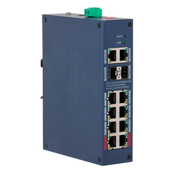 Acquistare X-SECURITY XS-SWI1208HIPOE-MGF-110-DIN Switch Managed L2 Hardened X-Security - 12 porte totali (8 PoE / 2 GE / 2 SFP)