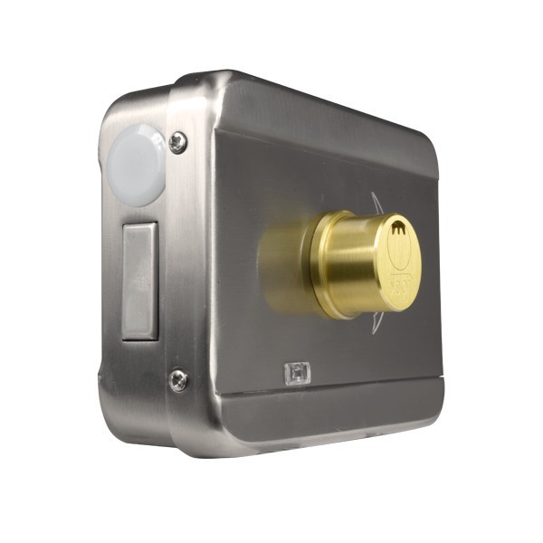 Kaufen BYSECUR BYSECUR-70 intelligente elektromechanische Sicherheits-Aufputzschloss Fail Secure (NO). Edelstahl