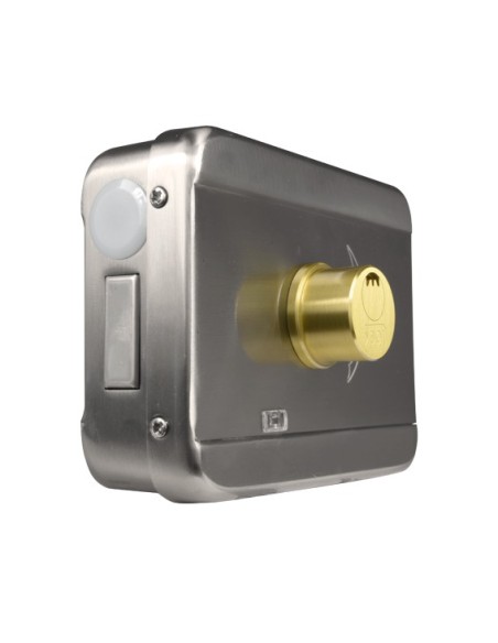 Kaufen BYSECUR BYSECUR-70 intelligente elektromechanische Sicherheits-Aufputzschloss Fail Secure (NO). Edelstahl