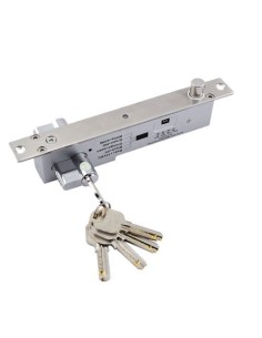 Acheter BYSECUR BYSECUR-73 Serrure électromagnétique pour porte. Avec verrouillage type « pêne » et cylindre avec clé. Force de 