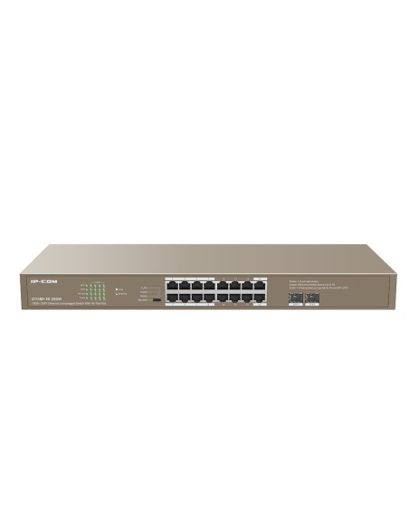 Kaufen IPCOM IPCOM-38 Switch mit 18 Ports, unverwaltet, L2, 16 Gigabit PoE + 2 SFP, rackmontierbar, 1U