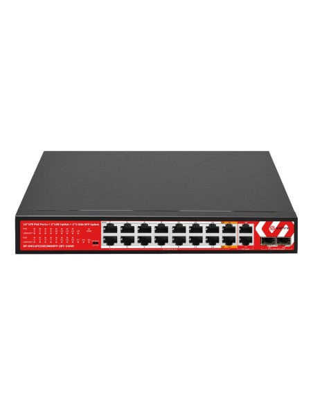 Acheter SAFIRE SF-SW16FE2GE2MGSFP-2BT-240W Switch Safire Hi-PoE - 16 ports FE PoE + 2 RJ45 uplink + 2x2.5GE SFP - Vitesse de