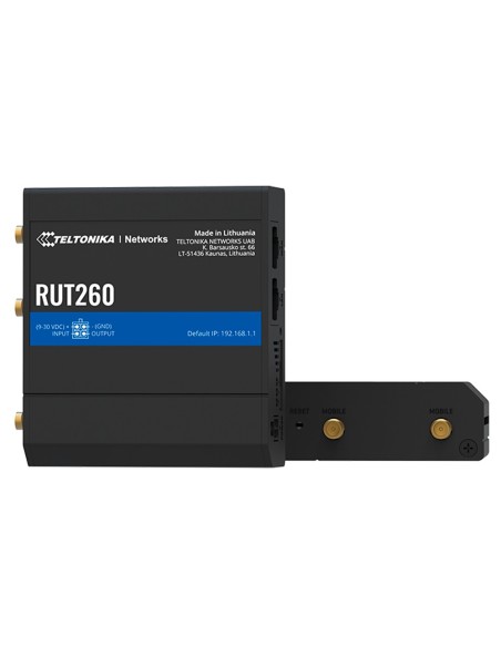 Comprar TELTONIKA TK-RUT260-V2 Router Industrial 4G LTE Cat 6 hasta 300 Mbps. - Chipset móvil Quectel para alta estabilidad. - C