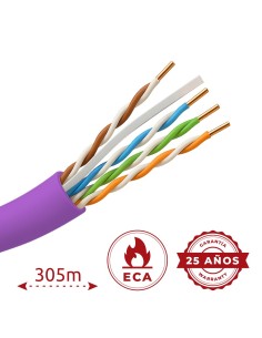 Comprar UNIVIEW UV-UTP6-305-PVC-ECA-PU Cable UTP Uniview PVC - Categoría 6 - Cumple con 90m Fluke test - Rollo de 305 metros - C
