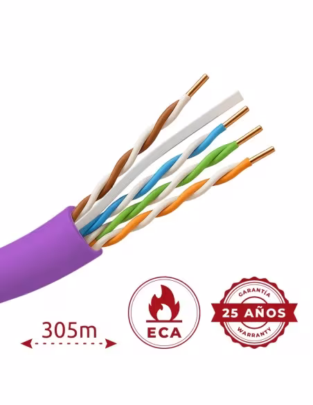 Comprar UNIVIEW UV-UTP6-305-PVC-ECA-PU Cable UTP Uniview PVC - Categoría 6 - Cumple con 90m Fluke test - Rollo de 305 metros - C