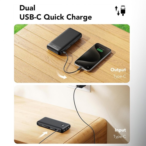 Acheter VEGER VG-W2081 VEGER batterie externe avec écran LCD - Capacité 20000 mAh - Entrées 2x USB-C - Sorties 2x USB-C et 1x US