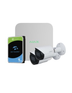 Acheter OEM KIT-VIDEOADVANCE-4 Kit de vidéosurveillance Ajax-Dahua composé de : 1 NVR 8 canaux Ajax + 2 caméras tubulaires Dahua