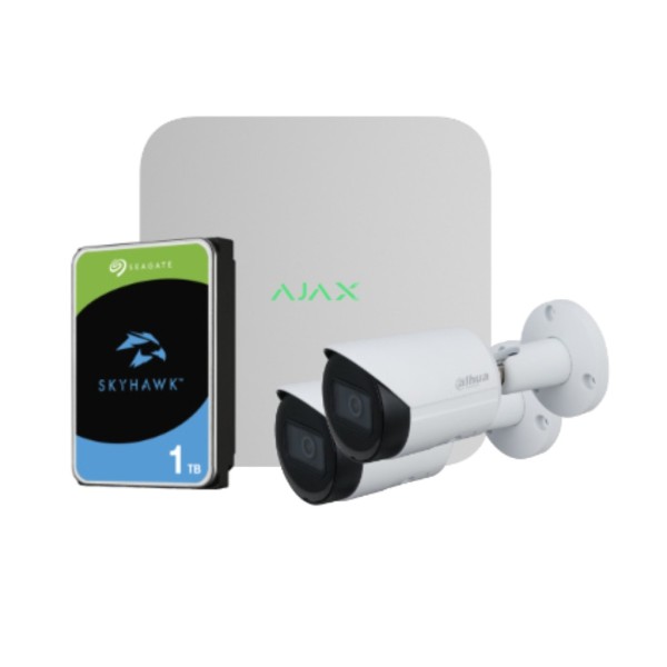 Acquistare OEM KIT-VIDEOADVANCE-4 Kit di videosorveglianza Ajax-Dahua composto da: 1 NVR Ajax 8ch + 2 telecamere tubolari Dahua 