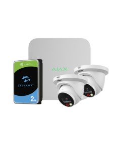 Kaufen OEM KIT-VIDEOADVANCE-6 Ajax-Dahua Videoüberwachungs-Kit bestehend aus: 1 NVR 8ch Ajax + 2 Dahua Dome-Kameras 4MP 2.8mm +