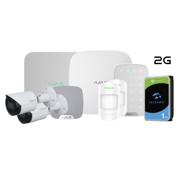 Acheter OEM KIT-SECURITYADVANCE-1 Kit Ajax-Dahua composé de : 1 Hub 2 2G + 1 KeyPad + 2 MotionProtect + 1 HomeSiren + 1 NVR 8c