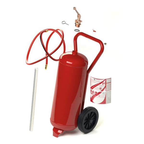 Acheter **ELITEX T000111P** chariot avec extincteur **ABC 50 kg**.