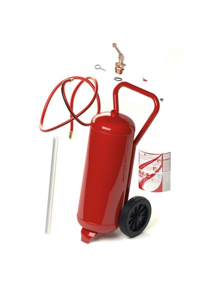 Acheter **ELITEX T000111P** chariot avec extincteur **ABC 50 kg**.