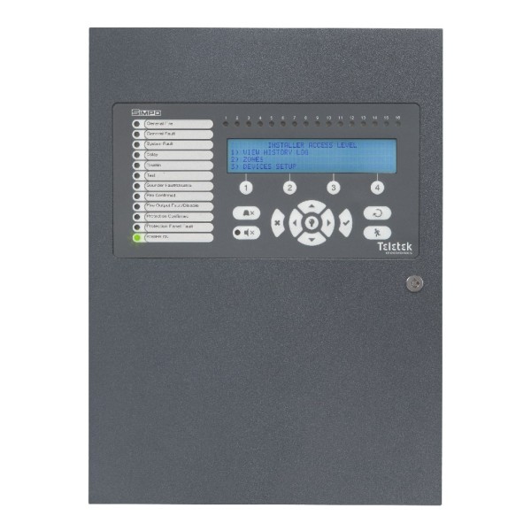 Acheter TELETEK SIMPO Centrale analogique SIMPO à 1 boucle extensible à 2. Jusqu’à 250 dispositifs par boucle