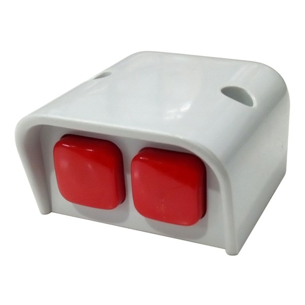 Kaufen OEM C-105-PN Doppel-Drucktaster (NC) für Panik-/Überfallalarm, ABS, Norm UNE-EN 50131, Grad 3