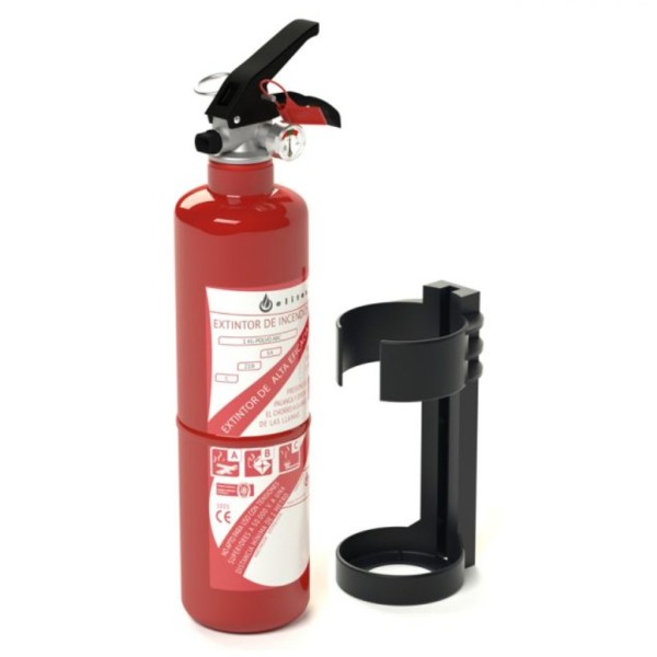 Acheter l’ELITEX T000025P, extincteur ABC portable de 1 kg à pression permanente (N2). Efficacité : 5A 21B.