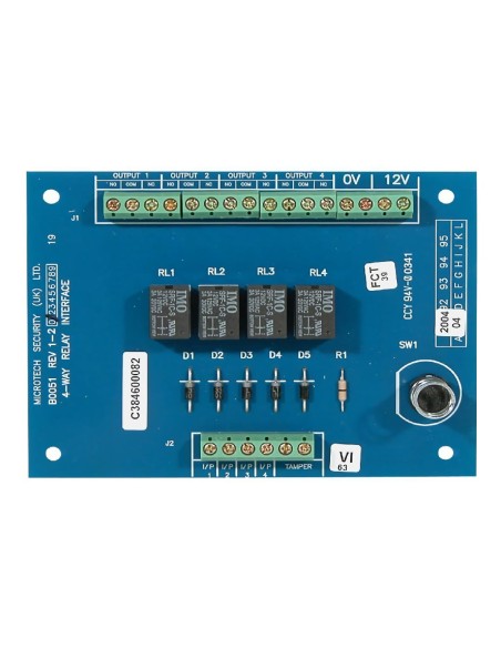 Acquistare HONEYWELL C074 Modulo a 4 relè per la gamma Galaxy. Scatola in plastica con tamper. Grado 3