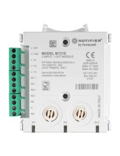 Acheter NOTIFIER M721E Module de surveillance et de commande adressable avec 2 entrées supervisées et 1 sortie relais