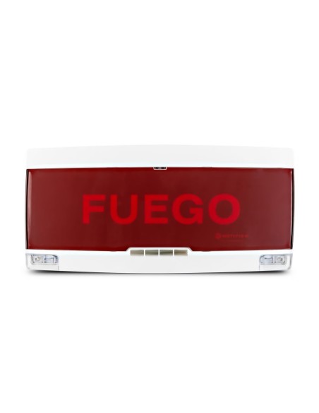 Acquistare NOTIFIER PAN1-PLUS-W-SP Pannello indicatore convenzionale EN 54.3/23 per interni bianco con cartello e testo rosso