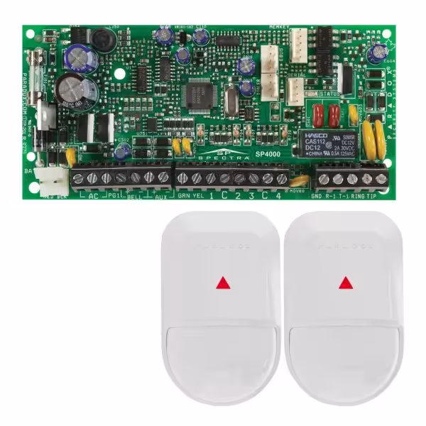 Acheter PARADOX SP4000-KIT Carte centrale SP4000 + 2 détecteurs NV5. Grade 2