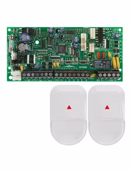 Acheter PARADOX SP4000-KIT Carte centrale SP4000 + 2 détecteurs NV5. Grade 2