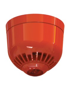 Comprar KIDDE COMMERCIAL ASC366 Sirena de policarbonato para interior. Montaje en techo. Lámpara lanzadestellos rojo 85 a 97 dB