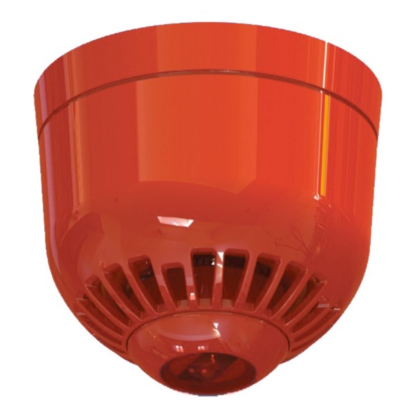 Kaufen KIDDE COMMERCIAL ASC366 Polycarbonat-Innensirene. Deckenmontage. Rote Blitzleuchte 85 bis 97 dB